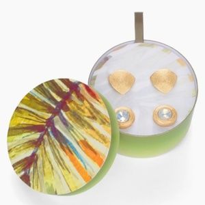 Earrings, Palm Box Clip-On Set of 2